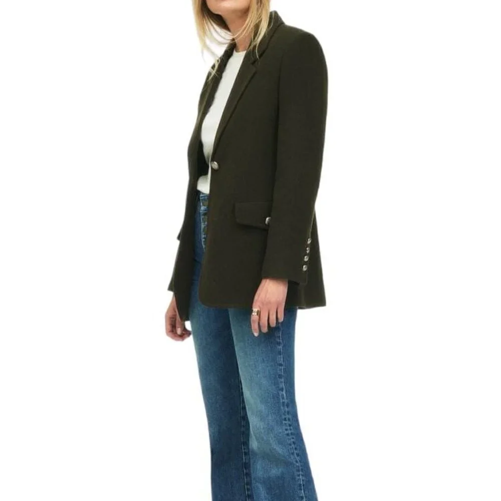 ZARA LIMITED EDITION WOOL BLEND BLAZER KHAKI SIZE S | 8416/818